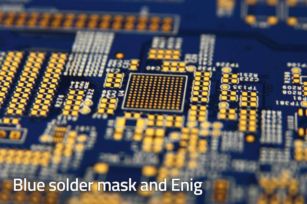 blue solder mask and enig