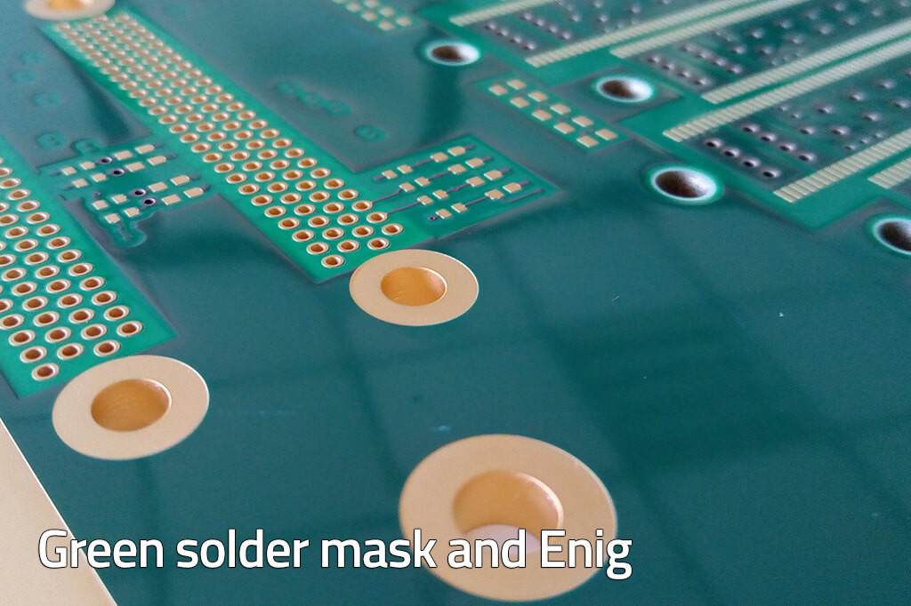Green solder mask and Enig