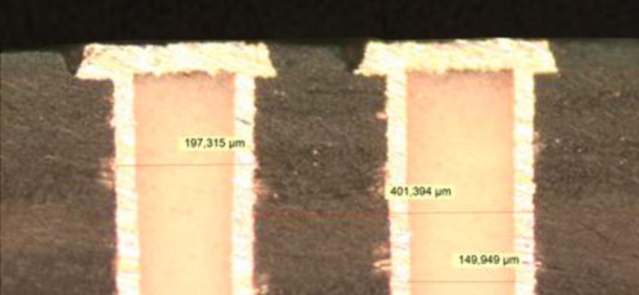 Multilayer 6 layer laser via and UBGA